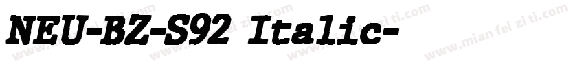 NEU-BZ-S92 Italic字体转换